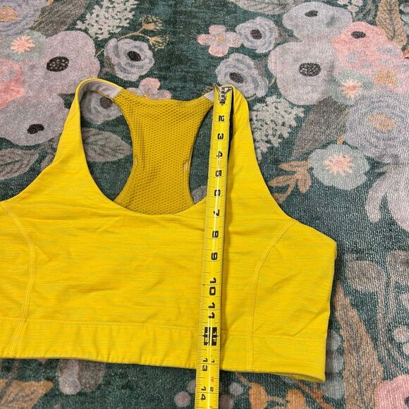 Outdoor Voices Sports Bra Womens Large Yellow Sweat Tech Wireless Racerback L - Picture 7 of 10